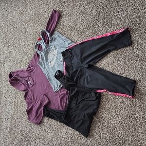 MEDIUM SIZE hoodie, tank, capris and leggings